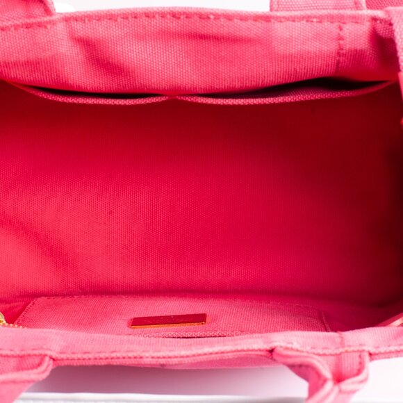 Authentic Pink Prada Canapa Small Logo Tote Bag - Picture 7 of 12